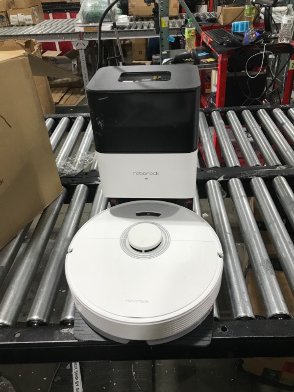 Photo 2 of roborock Q7 Max+ Robot Vacuum Cleaner, Hands-Free Cleaning for up to 7 Weeks, Robotic Vacuum with APP-Controlled Mopping, 4200Pa Suction, No-Mop&No-Go Zones, 180mins Runtime, Works with Alexa