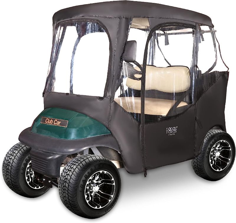 Photo 1 of 10L0L Golf Cart Enclosure 2 Passenger for Club Car DS & Precedent Universal Waterproof Golf Cart Rain Cover 