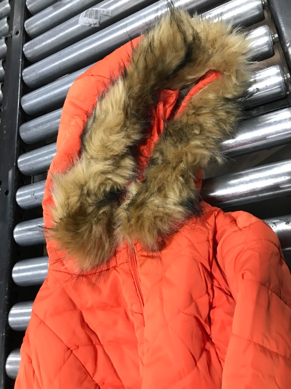 Photo 1 of Cicy Bell Women's Onesies Ski Suits Winter Outdoor Sports Jumpsuit Fur Collar Coat Waterproof Windproof Hooded Snowsuit Orange Large