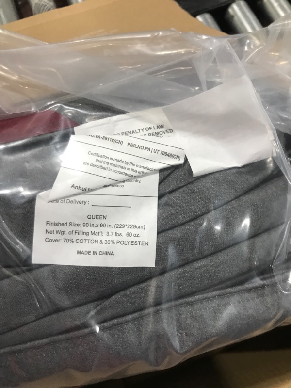 Photo 1 of Airluck Luxury Feather Down Comforter Queen-Winter Size, Winter Warmth Duvet Insert Filling with 50oz Greyduck Feather and Down,Ultra-Soft Down Proof Cotton Cover with Corner Tabs(Gray)