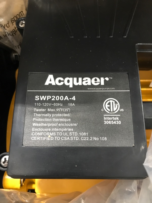 Photo 3 of Acquaer 3/4HP Shallow/Deep Well Jet Pump, Cast Iron Convertible Pump with Ejector Kit, Well Depth Up to 25ft or 90ft, 115V/230V Dual Voltage, Automatic Pressure Switch
