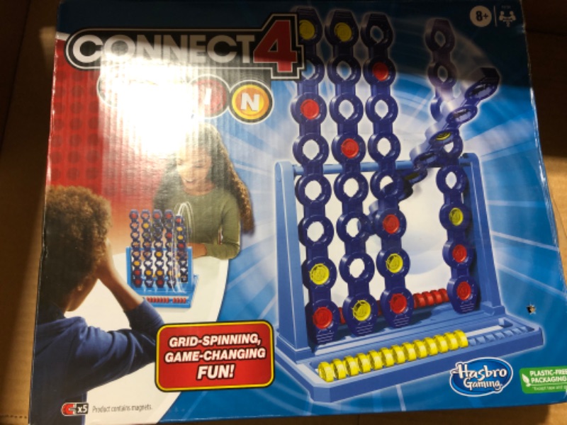 Photo 2 of Connect 4 Spin Game, Features Spinning Connect 4 Grid, 2 Player Board Games for Family and Kids, Strategy , Ages 8 and Up