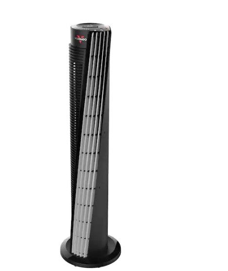 Photo 1 of 184 41 in. Full-Sized Whole Room V-Flow Tower Circulator with Remote Control and 1-8 hour timer
