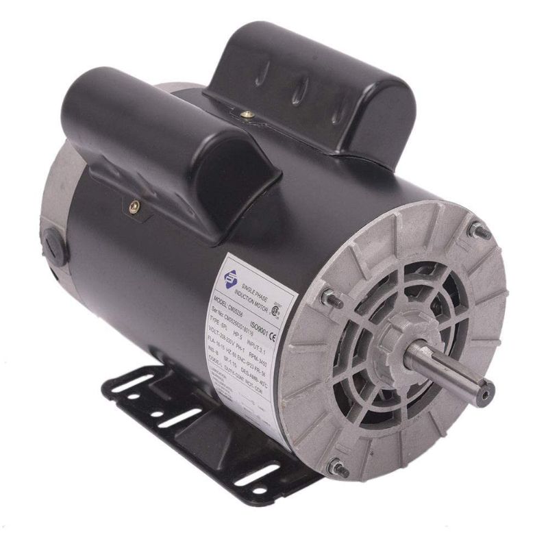 Photo 1 of 5 HP SPL 3450RPM Single Phase Electric Air Compressor Motor, 56 Frame 5/8" Shaft