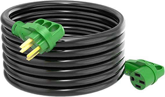 Photo 1 of 50 Amp 25 Feet RV Extension Cord, NEMA 14-50 Heavy Duty Extension Cord with LED Power Indicator Green, ETL Listed