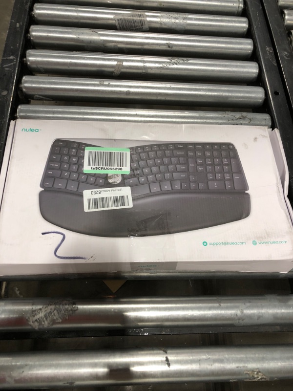 Photo 1 of Nulea Wireless Ergonomic Keyboard, 2.4G Split Keyboard with Cushioned Wrist and Palm Support, Arched Keyboard Design for Natural Typing, Compatible with Windows/Mac