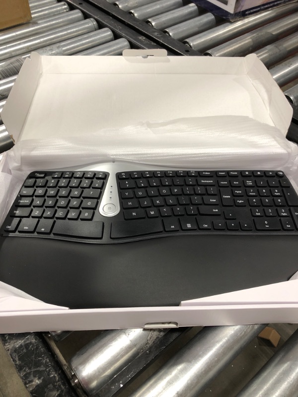 Photo 2 of Nulea Wireless Ergonomic Keyboard, 2.4G Split Keyboard with Cushioned Wrist and Palm Support, Arched Keyboard Design for Natural Typing, Compatible with Windows/Mac