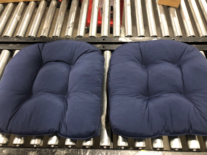 Photo 1 of  2PC Navy Chair Cushions