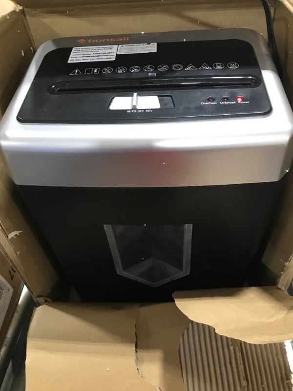 Photo 1 of Bonsali Paper Shredder. (USED)