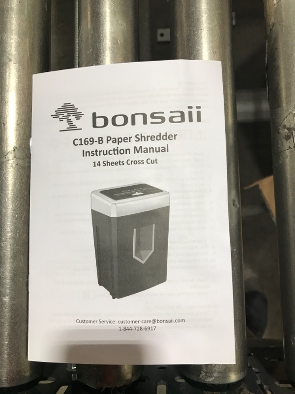 Photo 2 of Bonsali Paper Shredder. (USED)