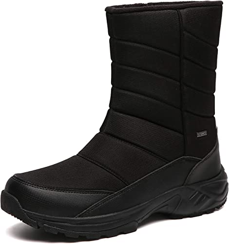 Photo 1 of  Mens Winter Mid-Calf Snow Boot Fur Warm Waterproof Slip On Outdoor Athletic--- size 9
