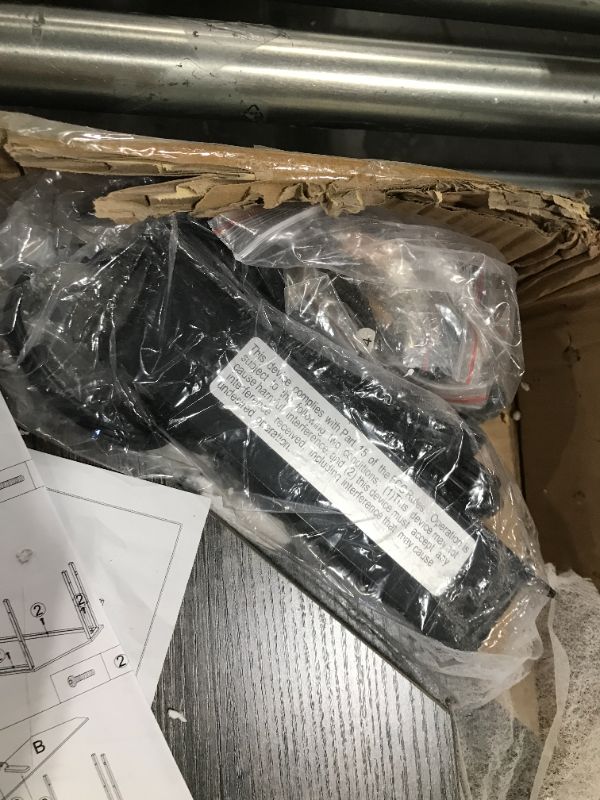 Photo 1 of Unikito Corner TV Stand with Power Outlet, Corner Entertainment Center Media TV Console Table with 4 Open Storage Cabinet Shelve Wood TV Stand for Living Room, Corner TV Stand For 55 inch TV, Gray Oak