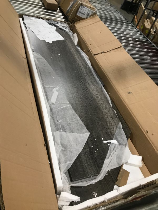 Photo 1 of Unikito Corner TV Stand with Power Outlet, Corner Entertainment Center Media TV Console Table with 4 Open Storage Cabinet Shelve Wood TV Stand for Living Room, Corner TV Stand For 55 inch TV, Gray Oak