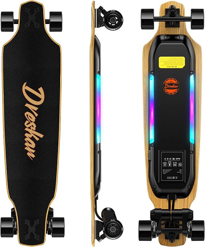 Photo 1 of DresKar FT001 Electric Skateboard 1800W Dual Motors with Remote Control Top Speed 25MPH, 17 Miles Range Longboard Can Carry 330 Pounds for Adults and Youth
