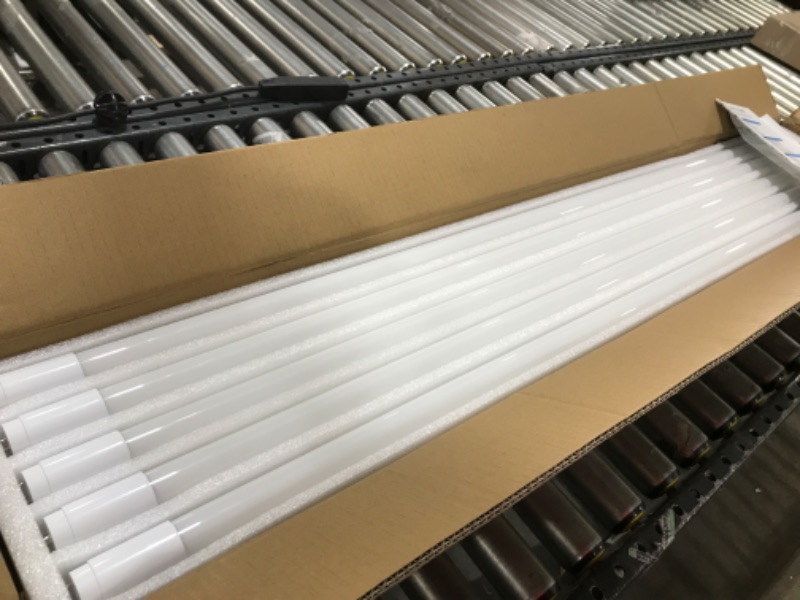 Photo 2 of 20 Pack 4FT LED T8 Hybrid Type A+B Light Tube, 18W, Plug & Play or Ballast Bypass, Single-Ended OR Double-Ended, 5000K, 2400lm, Frosted Cover, T8 T10 T12 for G13, , 120-277V, UL Listed 4 Ft | 5000k