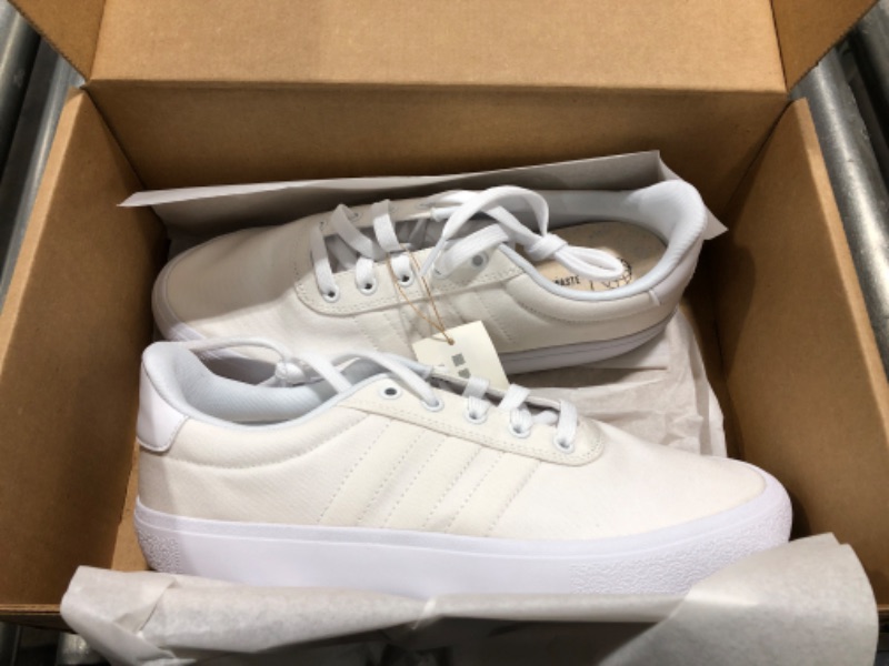 Photo 2 of adidas Women's Vulc Raid3r Skate Shoe 10 White/White/Silver Metallic