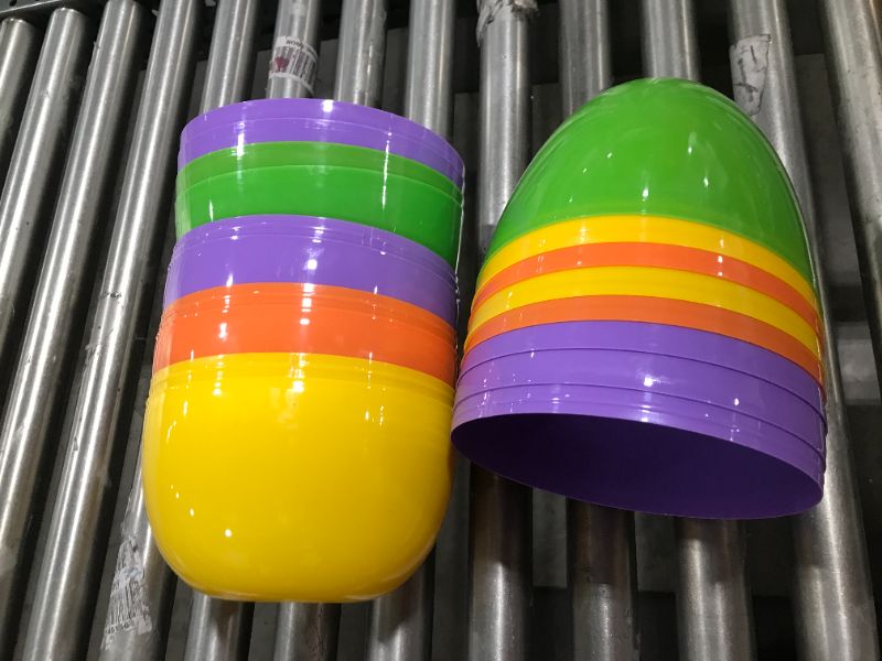 Photo 2 of 6" Fillable Plastic Bright Easter Eggs - 12 Pc.
