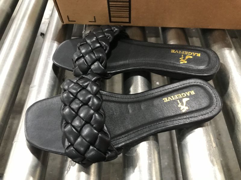 Photo 1 of  BRAIDED SANDALS - BLACK--- size 38