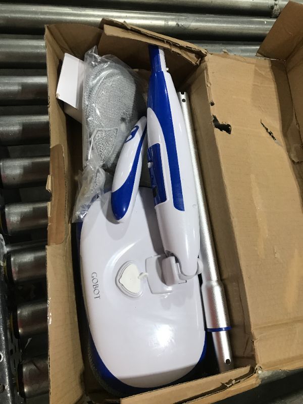 Photo 1 of GOBOT Cordless Electric Mop with Motorized Dual Spin Mopheads, Built-in 250ml Water Tank for Spray Water & Floor Cleaner/Polishes Liquid, LED Headlight, Detachable Battery, Great for Hardwood & Tile G52