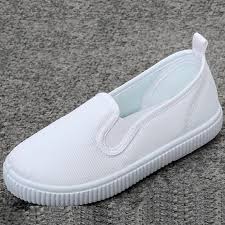 Photo 1 of Years Kids Children White Canvas Flat Sneakers Shoes For Girls Boys School Dance Casual Sports Shoes Autumn--- size 33