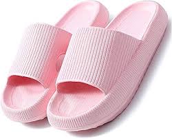 Photo 1 of  Women Men Pillow Slippers Non-Slip Bathroom Shower Sandals Soft Thick Sole Quick Drying Open Toe Massage Pool Gym House Slippers--- size 40-41