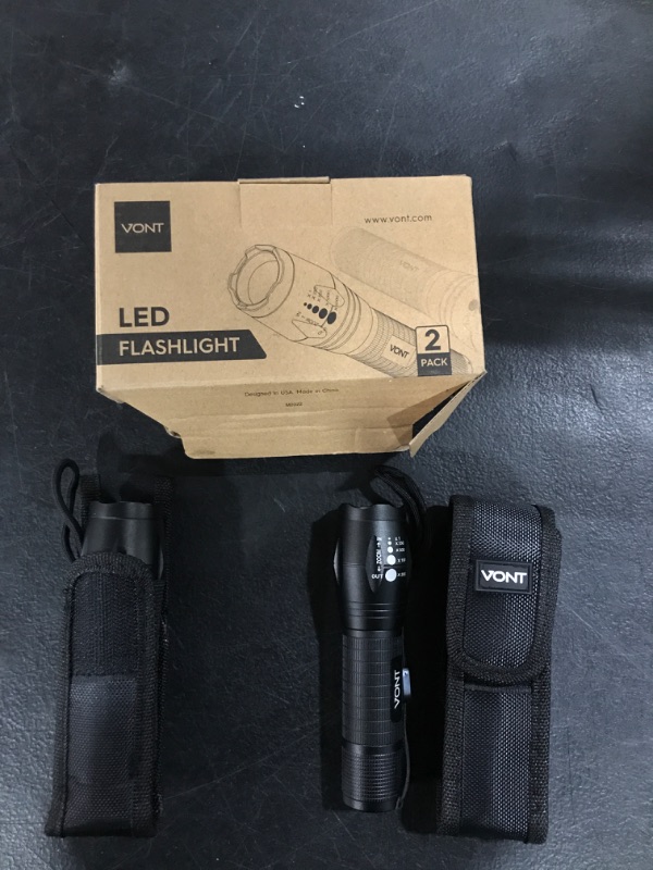 Photo 1 of 2 Pack LED Flashlight - Black