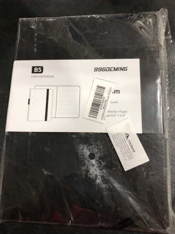 Photo 2 of 996DEMING Softcover Lined Journals for Writing - 360 Pages,B5 College Ruled 100gsm Lined Paper,Daily Journal for Women and Men,Leather Notebook & Writing Pads for Note Taking,7.6'' X 10'' (B5,Black1)