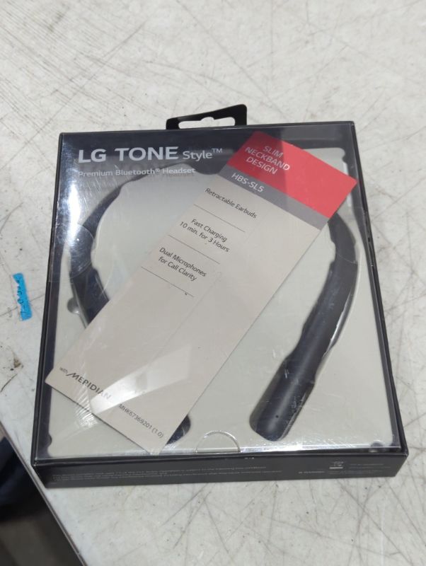 Photo 2 of LG Tone Style HBS-SL5 Bluetooth Wireless Stereo Neckband Earbuds Tuned by Meridian Audio