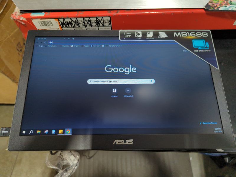 Photo 2 of ASUS MB168B 15.6" WXGA 1366x768 USB Portable Monitor 15.6"HD USB3.0 Single