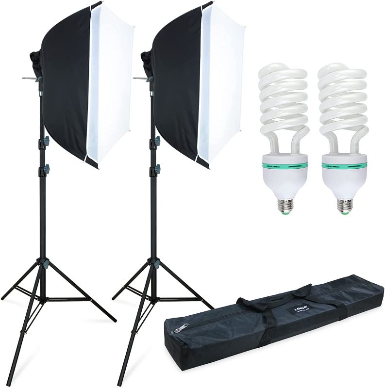 Photo 1 of LINCO Lincostore Photography Equipment Photo Studio Lighting 24"x24" Softbox Light Kit AM141M
