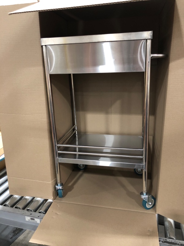 Photo 1 of 35X20 INCH UTILITY CART WITH 2 SHELVES 