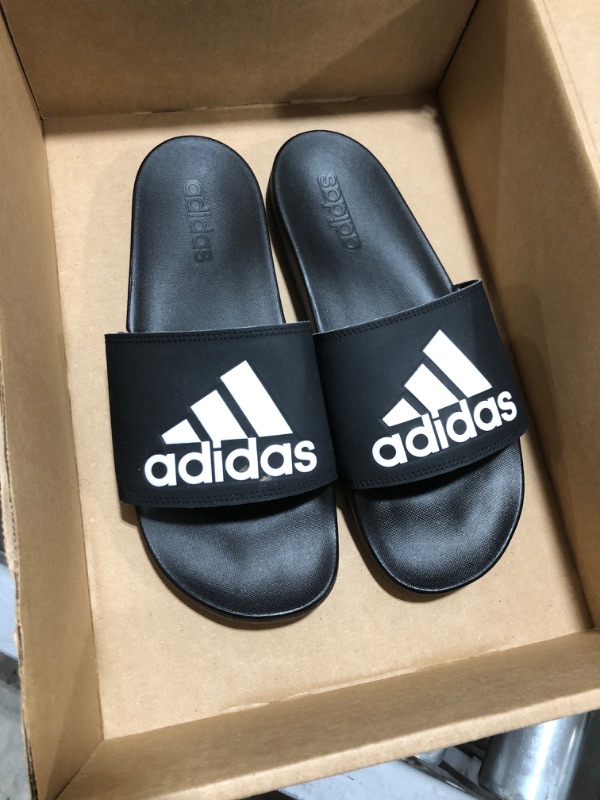 Photo 2 of adidas Men's Adilette Comfort Slides Sandal 11 Black/Black/White