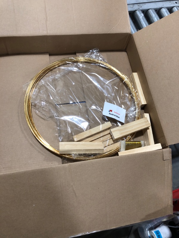 Photo 2 of 10 Pack Floral Hoop with Holders and 38-Yard Paddle Wire 16 Inch Metal Rings for DIY Centerpiece Table Decorations Crafts Macrame Rings Hoop Wreath Dream Catcher Rings Wedding Christmas Wreaths, Gold Gold 16 Inches