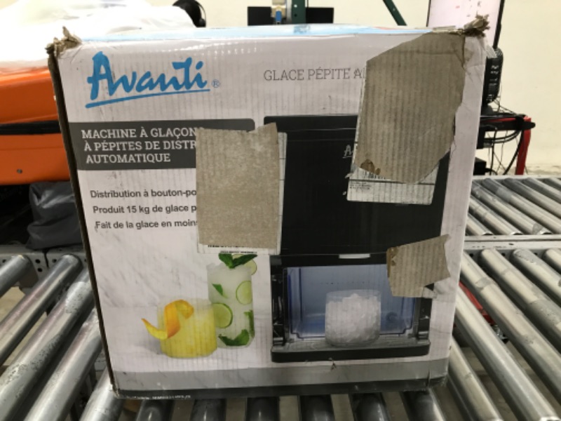 Photo 5 of Avanti Elite Series Countertop Nugget Ice Maker and Dispenser, 33 lbs, in Black Stainless Steel (NIMD3314BS-IS)