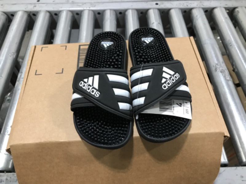 Photo 2 of adidas Women's Adissage Slides Sandal 4 Black/Black/Running White