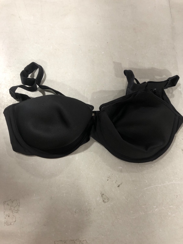 Photo 2 of Bali One Smooth U Underwire Bra, Ultra Light Underwire T-Shirt Bra, Convertible Underwire Bra with Stay-in-Place Straps 38DD Black