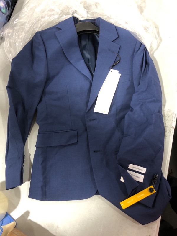 Photo 2 of Calvin Klein Skinny Fit Men’s Suit Separates with Performance Stretch Fabric Jacket 36 Short Blue