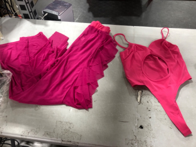 Photo 1 of 2 PIECE HOT PINK REVEALING OUTFIT SIZE M 