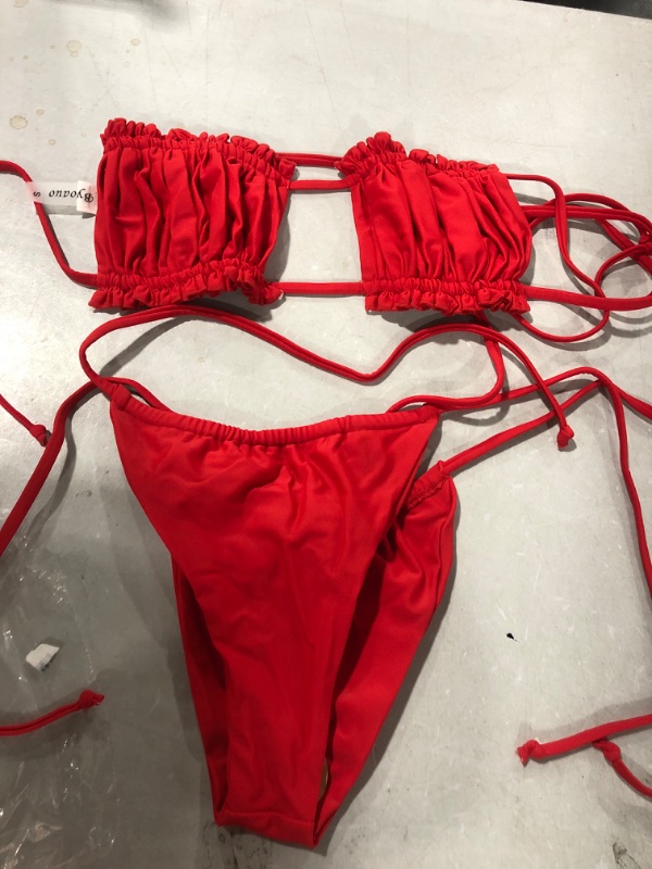 Photo 1 of 2 PIECE RED BIKINI SIZE S 