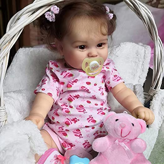 Photo 1 of JIZHI Lifelike Reborn Baby Dolls - 20 Inch Soft Full Vinyl Body Realistic-Newborn Baby Dolls Adorable Poseable Real Life Baby Dolls with Feeding Kit & Gift Box for Kids Age 3 +
