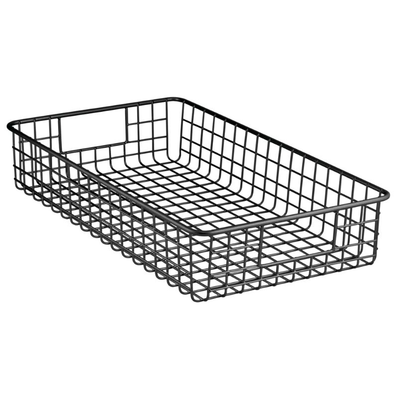 Photo 1 of 16" X 9" X 3" BLACK METAL BASKET FOR PAPER