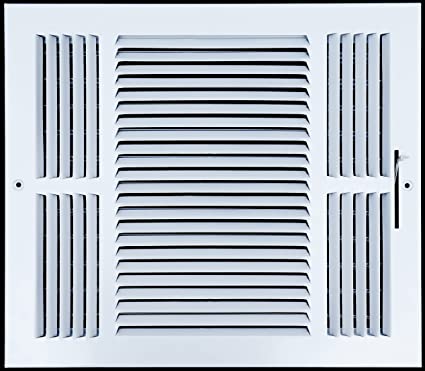 Photo 1 of 14": X 12" WHITE METAL DUCT GRATE