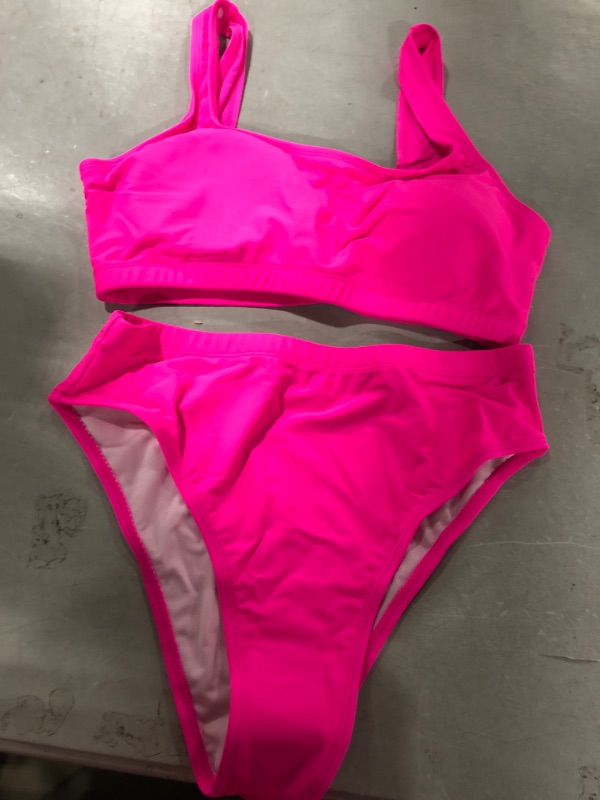 Photo 1 of 2 PIECE HOT PINK SWIMSUIT SIZE L