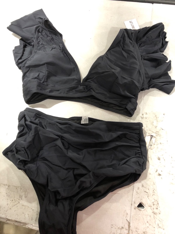 Photo 1 of 2 PIECE BLACK SWIMSUIT SIZE M 