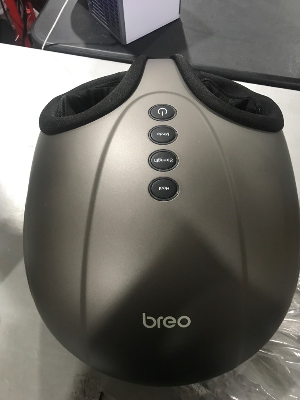 Photo 4 of Breo Foot Massager Machine with Heat, Shiatsu Deep Tissue Kneading, Rolling Massage for Relief, Fits Feet Up to Men Size 12 1 Count (Pack of 1)