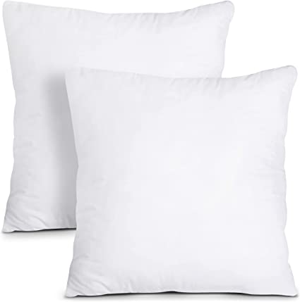 Photo 1 of  Throw Pillows Insert (Pack of 2, White) - 16 x 16 Inches 