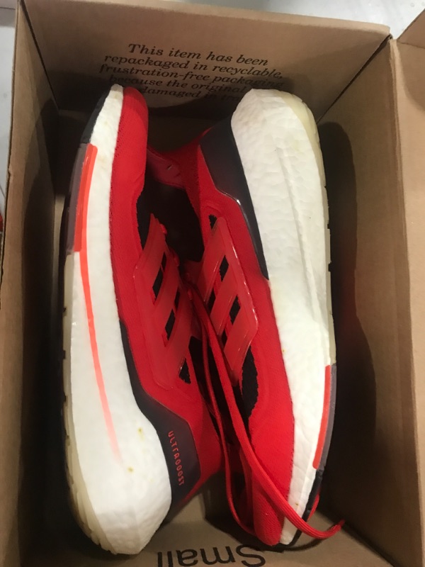 Photo 2 of Adidas Ultraboost 21 Red/Black Men's Running Shoes, Size: 10.5