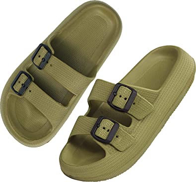 Photo 1 of BenSorts Pillow Sandals for Women Men Thick Sole Adjustable Buckles EVA Size 39-40