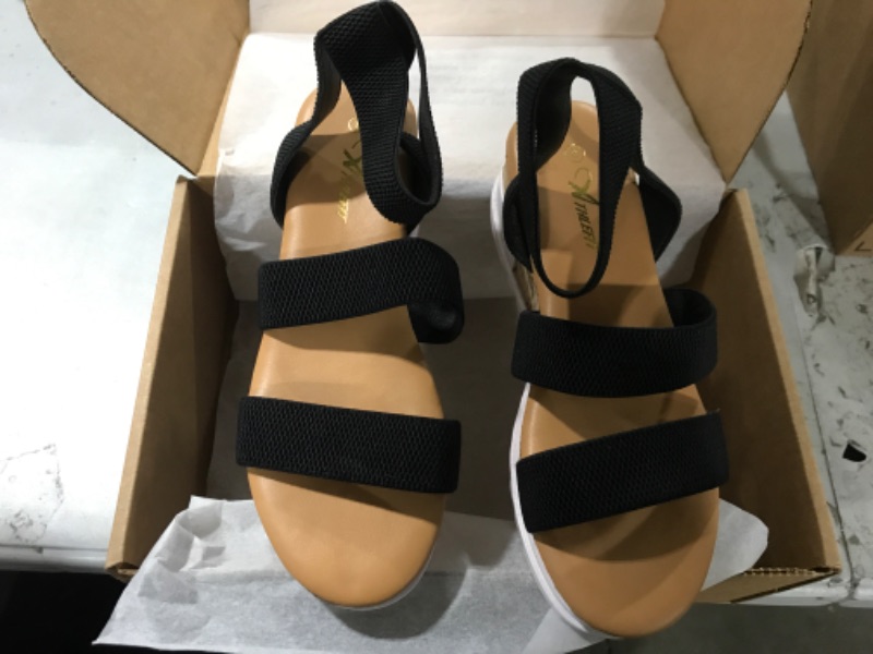 Photo 2 of  Women's Open Toe Ankle Strap Casual Flatform Platform Sandals SIZE 8