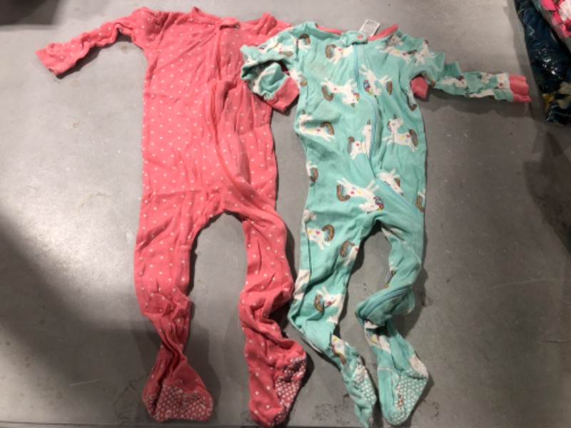 Photo 2 of Gerber Baby Girls' 2-Pack Footed Pajamas SIZE  18 M